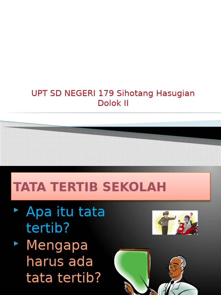 Tata Tertib Sekolah Dasar UPT SD 179 | PDF