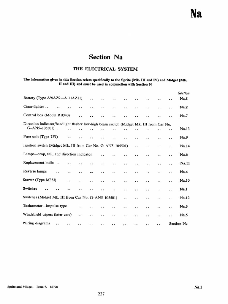Na Electrical System Supplement | PDF
