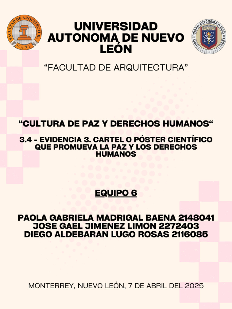 Cartel sobre Cultura de Paz y Derechos Humanos | PDF | Derechos humanos ...