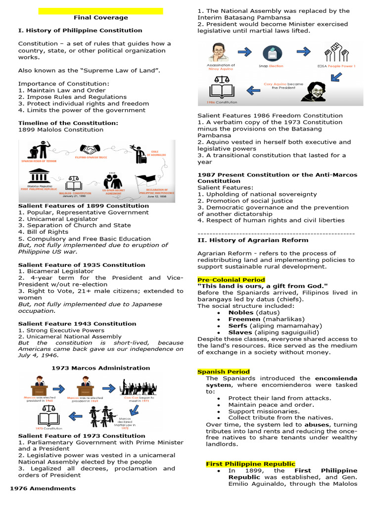 Readings in The Philippine History Finals Coverage | PDF | Government ...