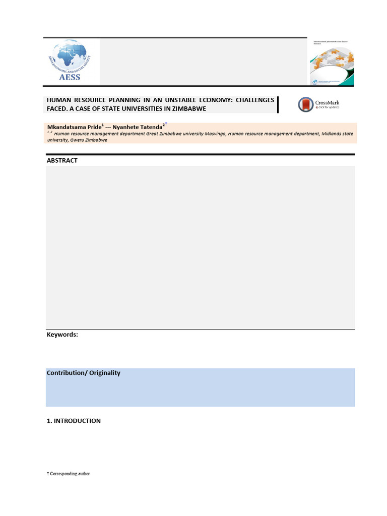 HR Planning Challenges in Zimbabwe's Economy | PDF | Employment ...