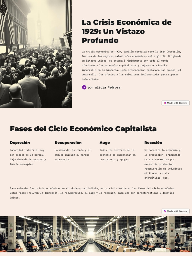 La Crisis Economica de 1929 Un Vistazo Profundo | PDF | Gran depresion ...