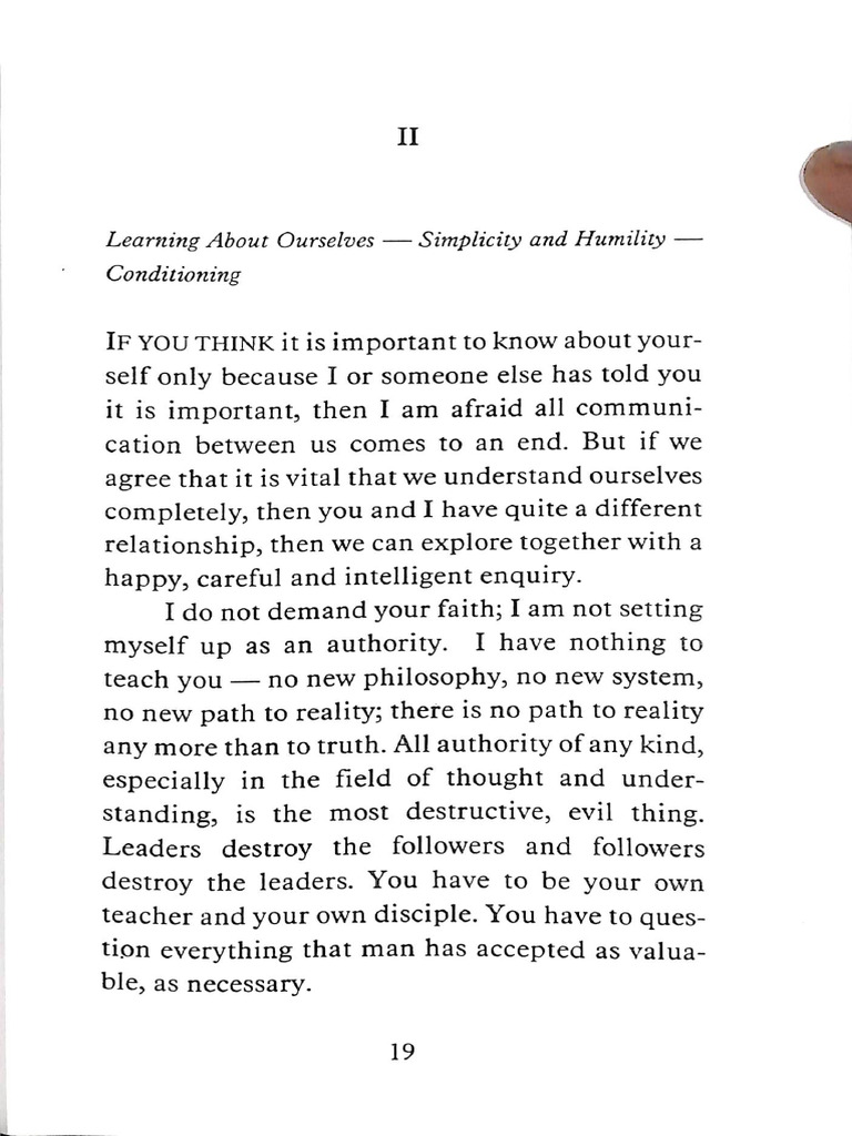 Freedom From The Known - J. Krishnamurti-29-40 - Chương 2 | PDF