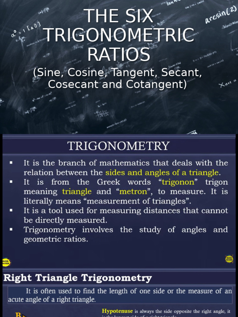 Trigonometric Ratios Explained | PDF