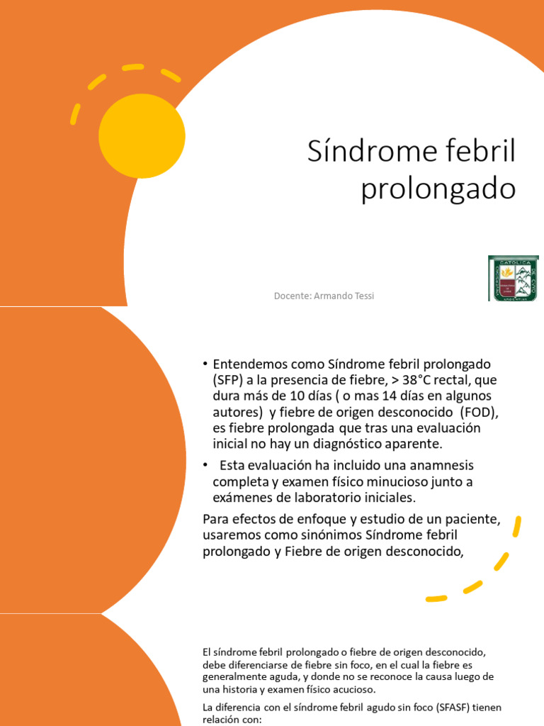 Causas del Síndrome Febril Prolongado | PDF | Diagnostico medico | Medicina