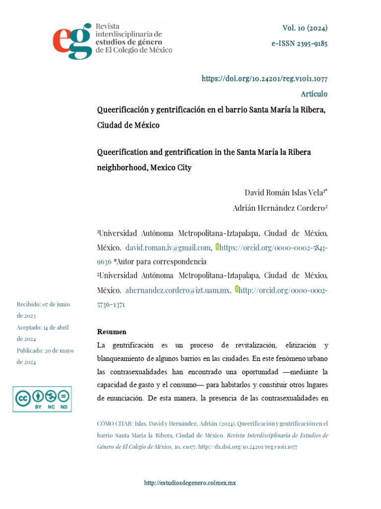 Art +final+islas+et+al+14 05 24 | PDF | México | Lesbianas