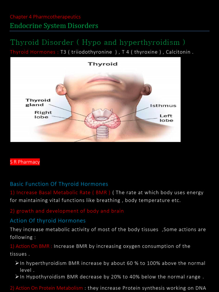 Thyroid Disorders: Hypo & Hyperthyroidism Overview | PDF ...