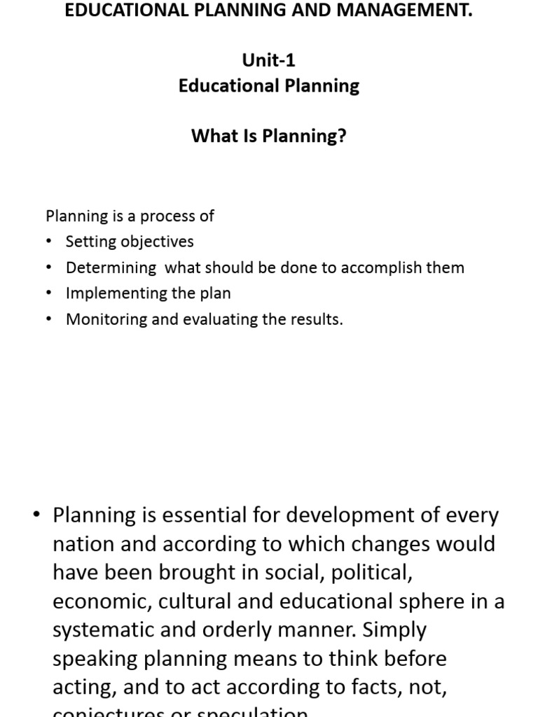 Educational Planning Essentials Guide | PDF | Curriculum | Economies