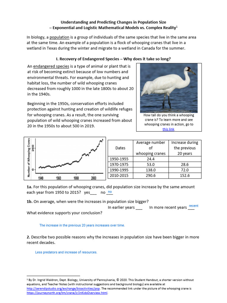 Exponential Growth in Populations | PDF | Population Growth ...