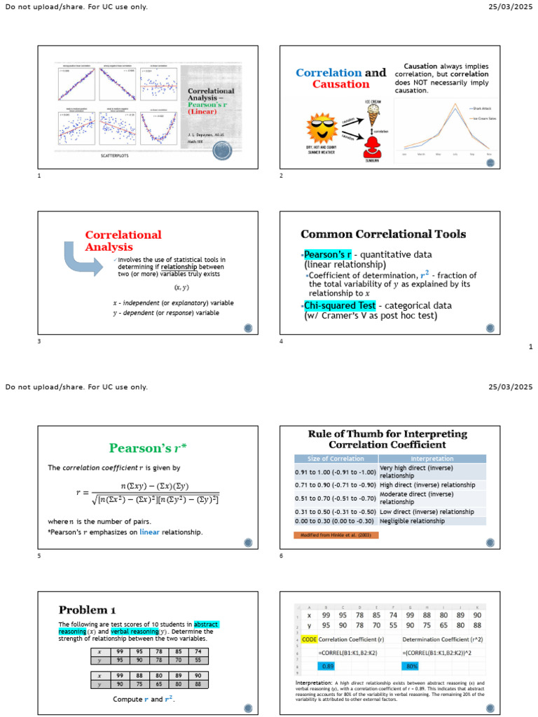 4.4+Correlational+Analysis+ +Presentation+Slides | PDF | Statistical ...