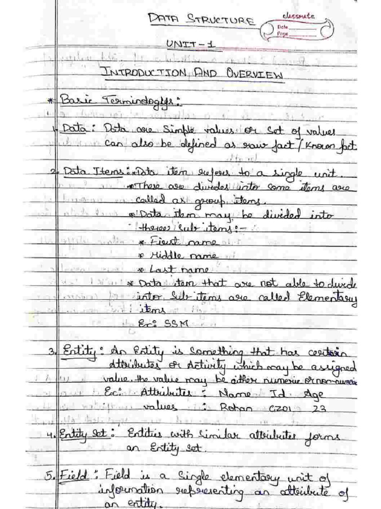 Data Structure Notes | PDF