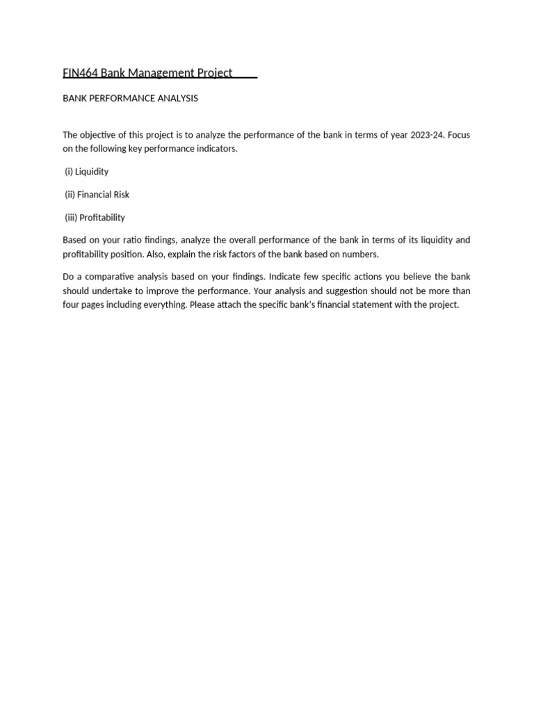Bank Performance Analysis 2023-24 | PDF
