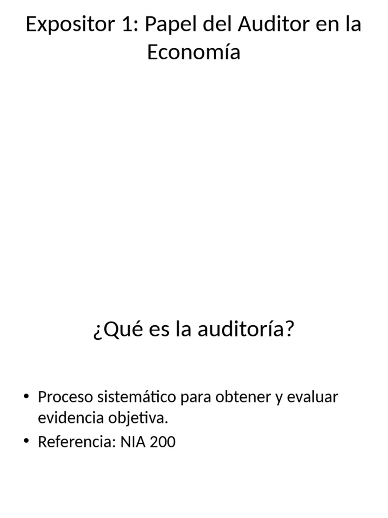 Rol del Auditor en la Economía y Ética | PDF | Auditoría | Contralor
