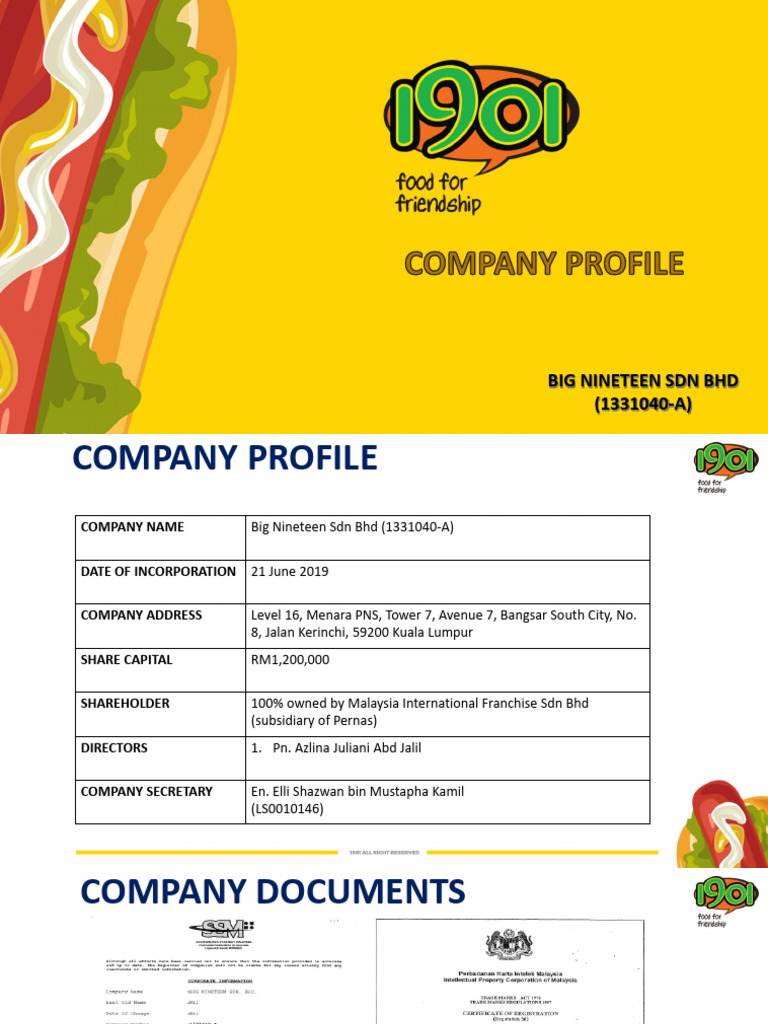 Big Nineteen Sdn Bhd Company Profile | PDF | Franchising | Business