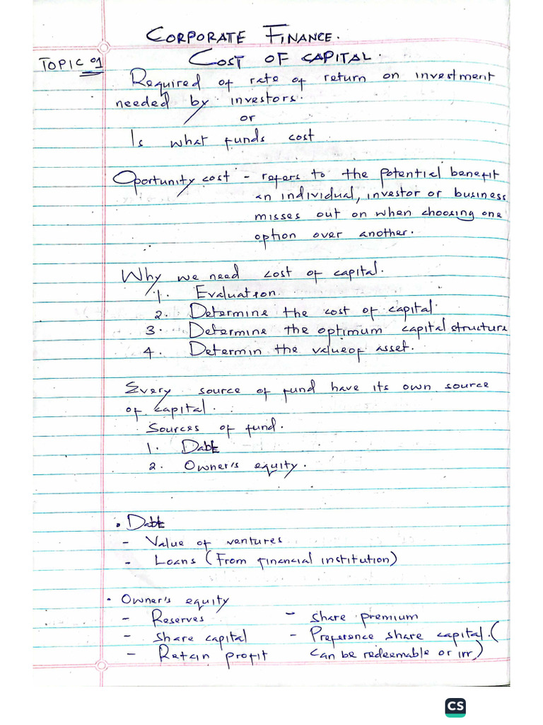 Corporate Finance - 1 | PDF