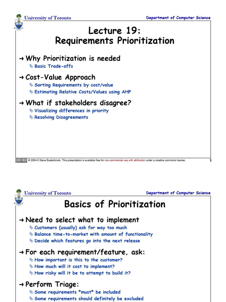Requirements Prioritization Strategies | PDF | Negotiation | Matrix ...