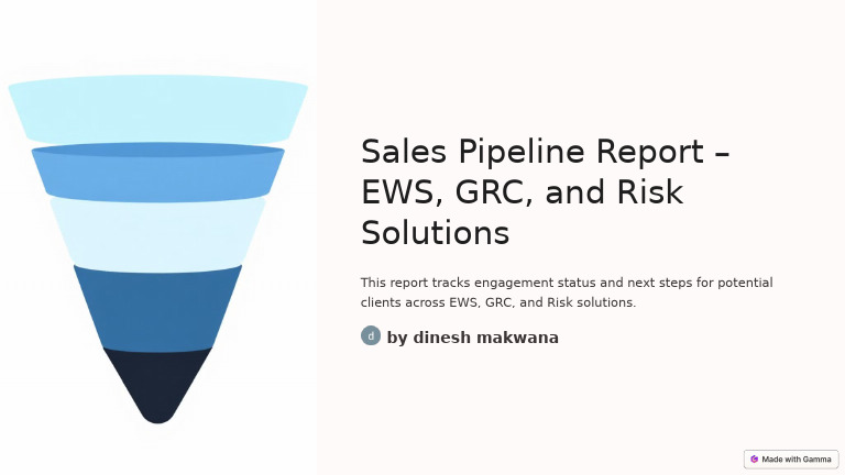 Sales Pipeline Report for EWS & GRC | PDF