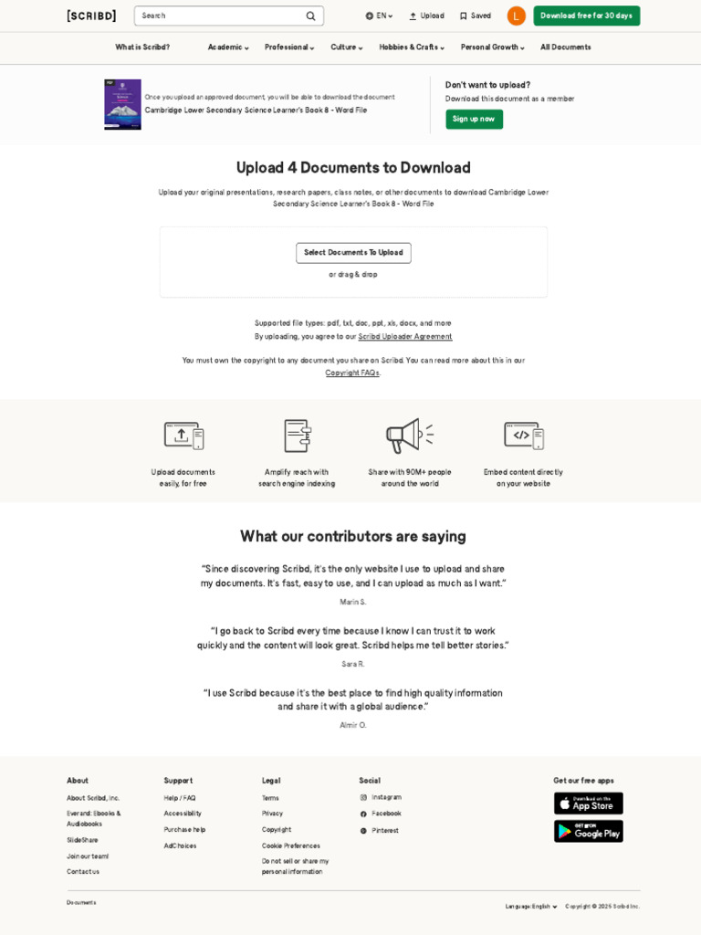 Upload A Document - Scribd | PDF | Scribd | Computing
