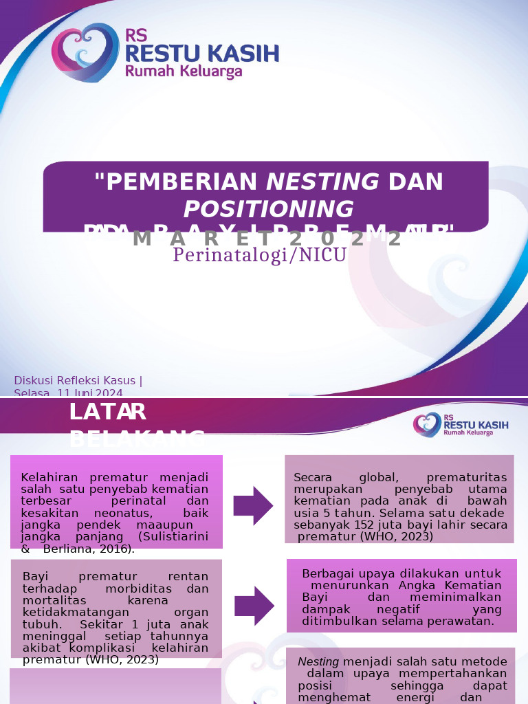 Penerapan Nesting Position untuk Bayi Prematur | PDF