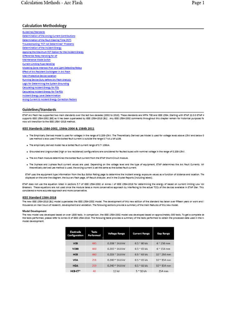 Arc Flash Calculation Methodology Guide | PDF | Electric Arc | Voltage
