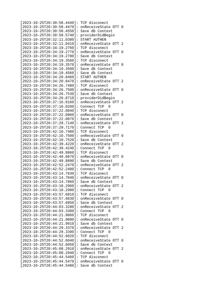 TCP Connection and Authentication Log | PDF | Transmission Control ...