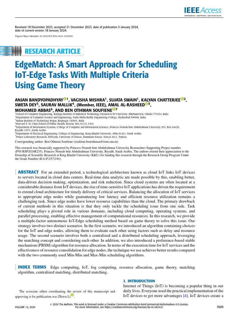 Game Theory for IoT-Edge Task Scheduling | PDF | Internet Of Things ...