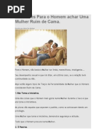 10 Razões Para o Homem achar Uma Mulher Ruim de Cama