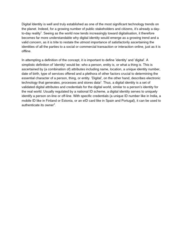 4-40.definition of Digital Identity and Digital Identification | PDF