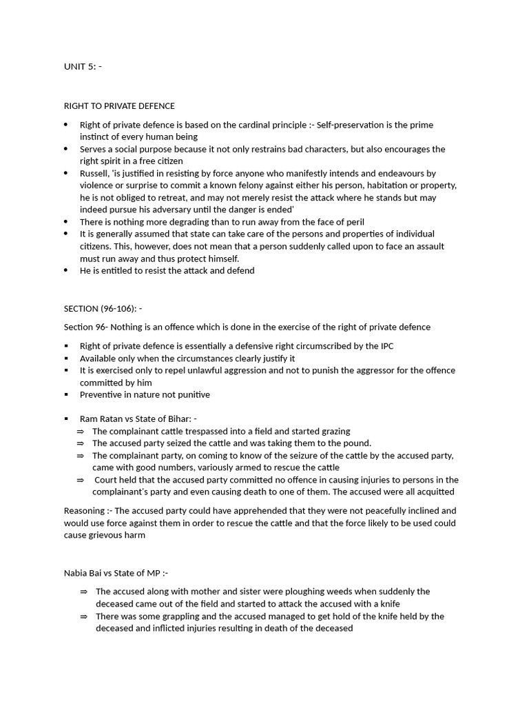 Understanding the Right to Private Defence | PDF | Assault | Crimes