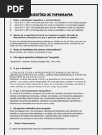 Exercício topografia