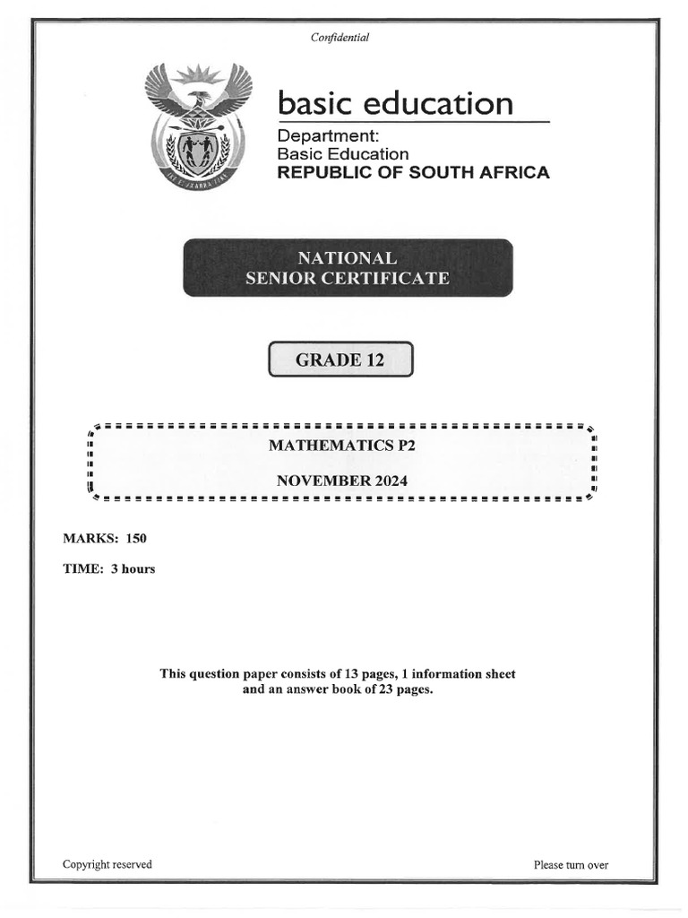 Mathematics P2 Nov 2024 Eng | PDF