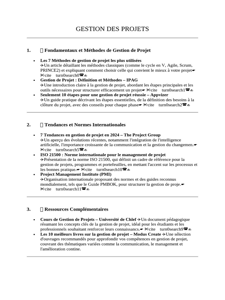 Méthodes et Tendances en Gestion de Projet | PDF