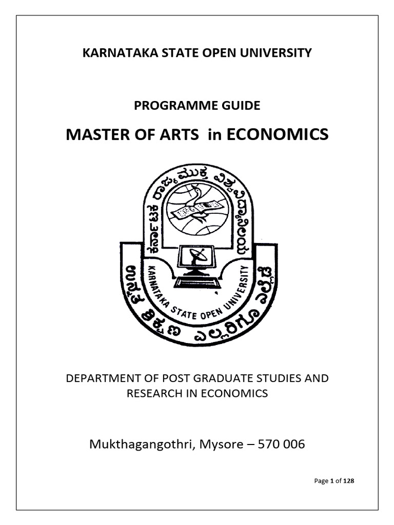 Prog GuideEconomics | PDF | Course Credit | Curriculum