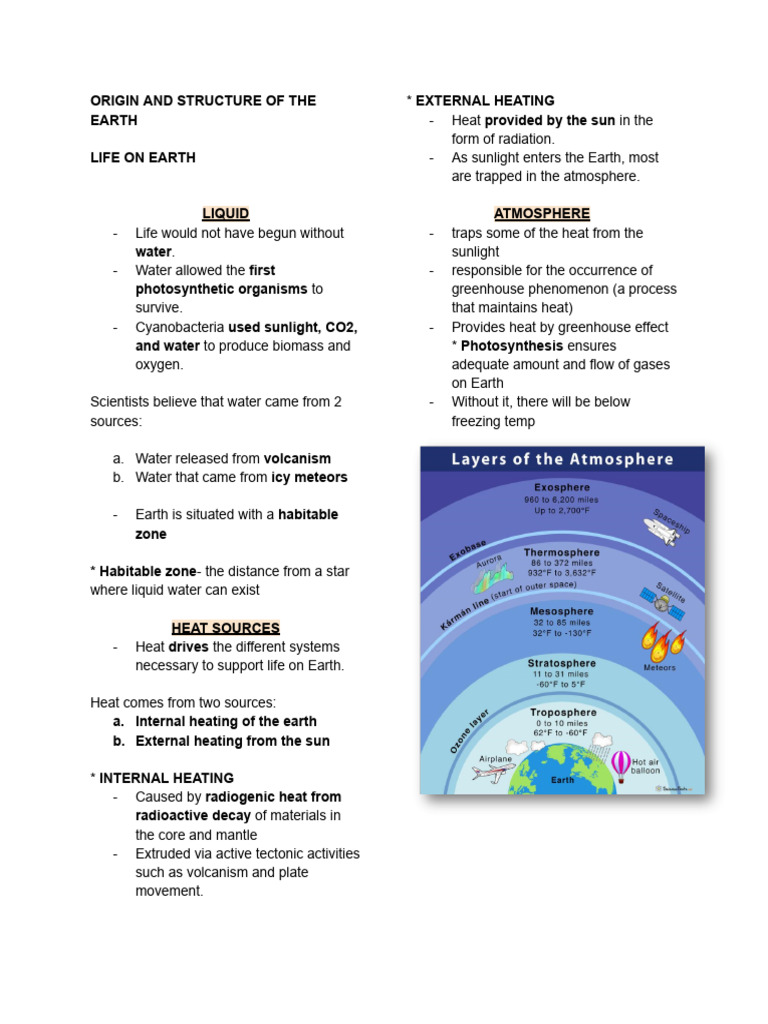 Earth’s Origin, Structure, and Life Systems | PDF | Minerals | Rock ...