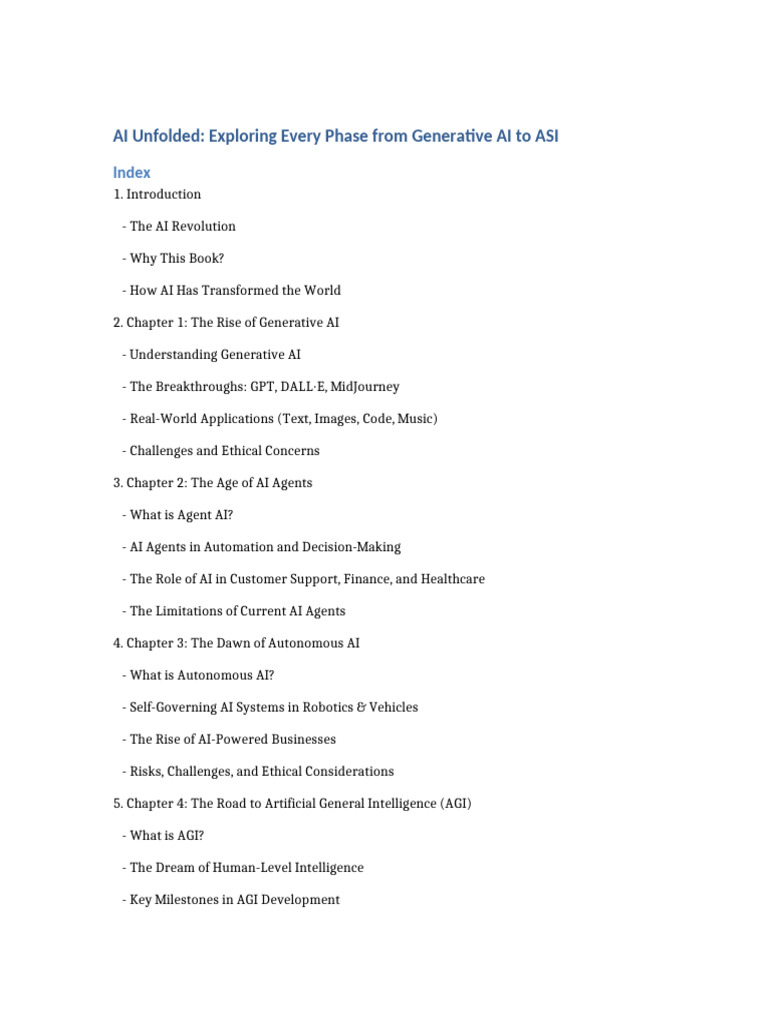 AI Evolution: From Generative to ASI | PDF