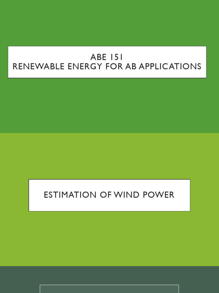Photo inspiration: Gallery Detail: 3 5 Estimation Of Wind Power Pdf Turbine
