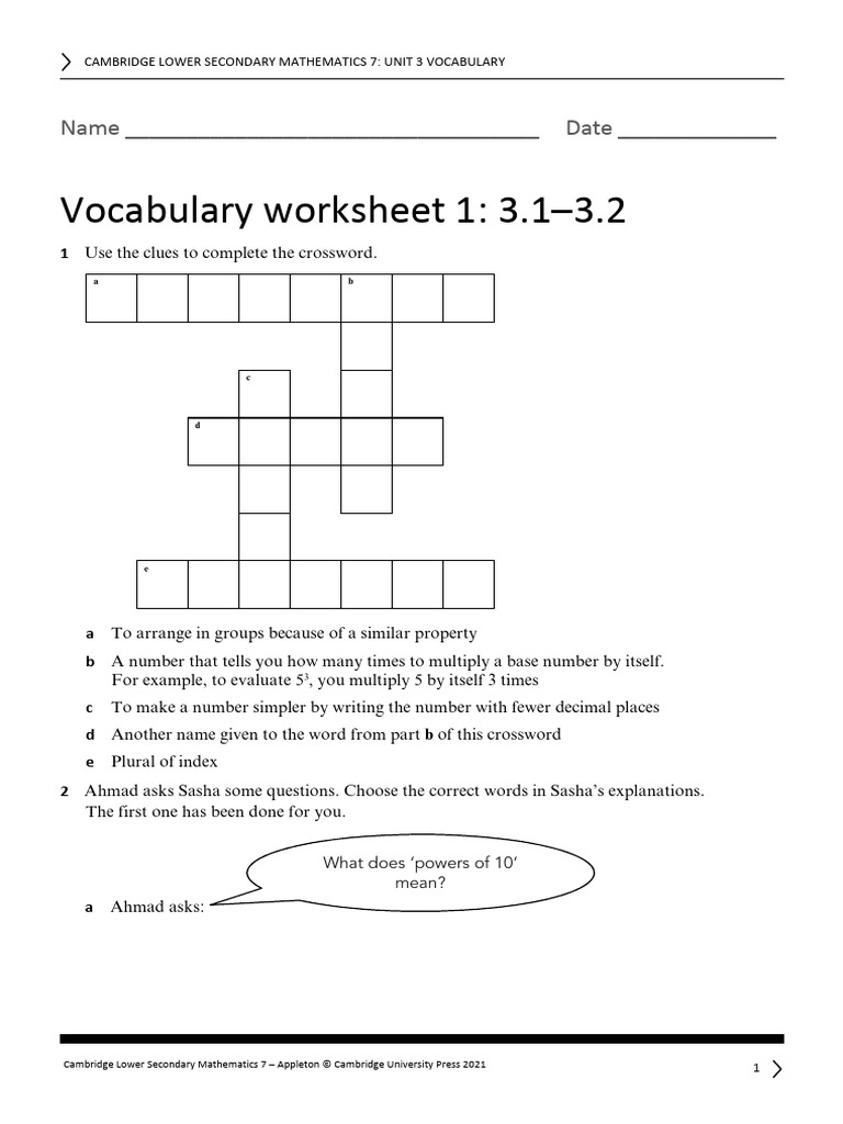 Unit 3 worksheet 1 3.13.2 PDF Mathematics Arithmetic
