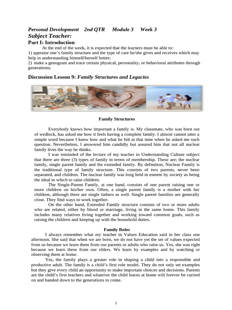 Understanding Family Structures | PDF | Family | Adolescence