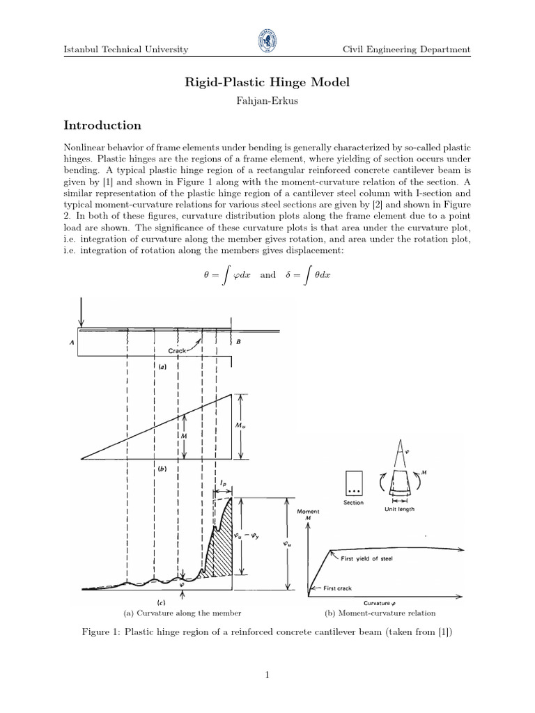 Rigid-Plastic Hinge Model in Concrete | PDF | Bending | Reinforced Concrete