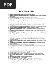The 48 Laws of Power