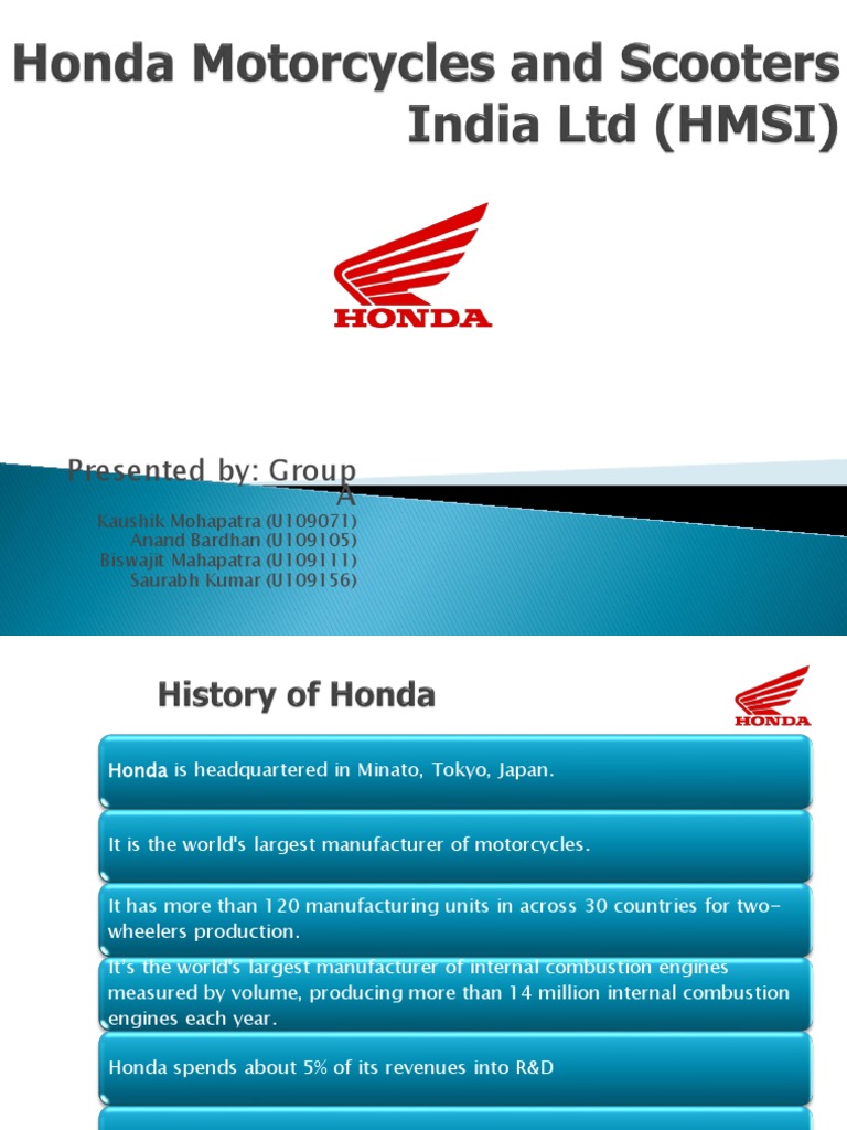 Honda Motorcycles and Scooters India LTD HMSI PDF Employment