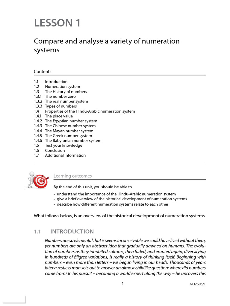 Lesson 1 | PDF | Numbers | Multiplication