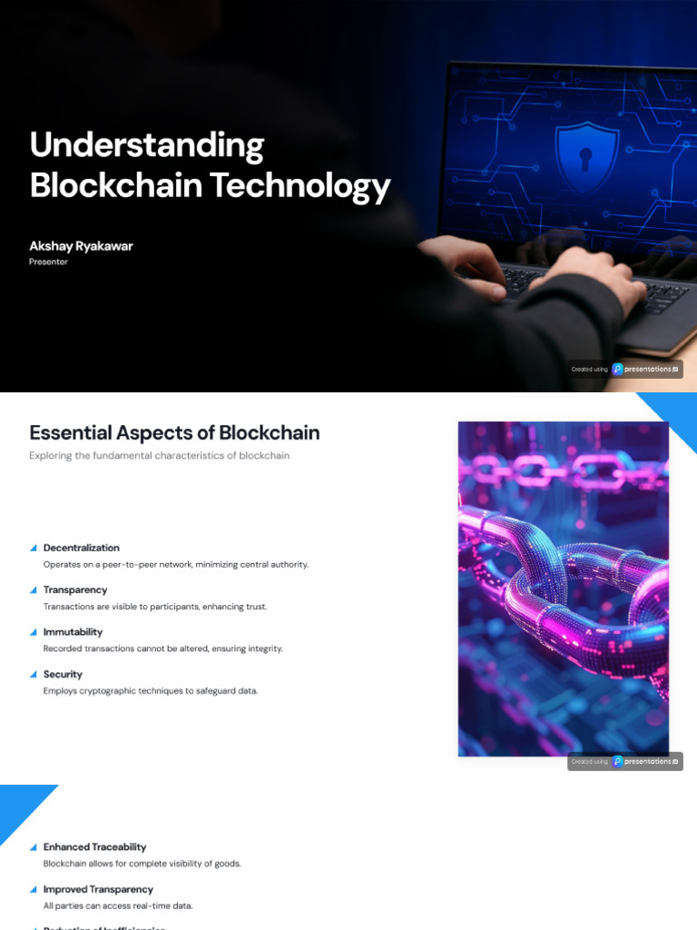 Understanding Blockchain Technology and Its Applications in Secure ...