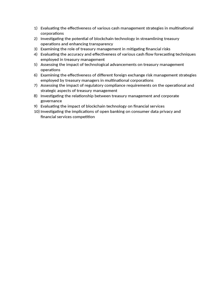 Evaluating The Effectiveness of Various Cash Management Strategies in ...