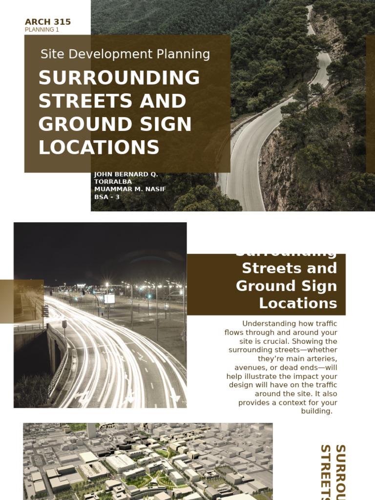 Surrounding Streets & Groud Sign Locations | PDF | Street | Traffic