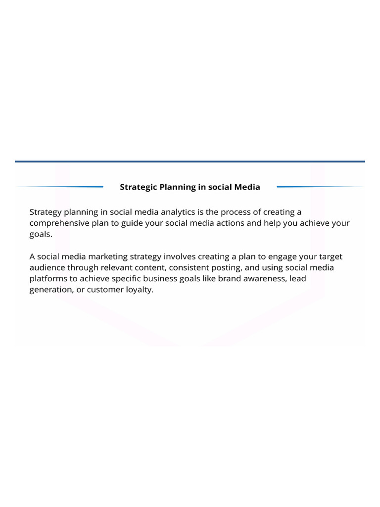 Strategic Planning On Social Media | PDF