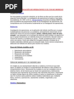 LA INVESTIGACIÓN DE OPERACIONES Y EL USO DE MODELOS