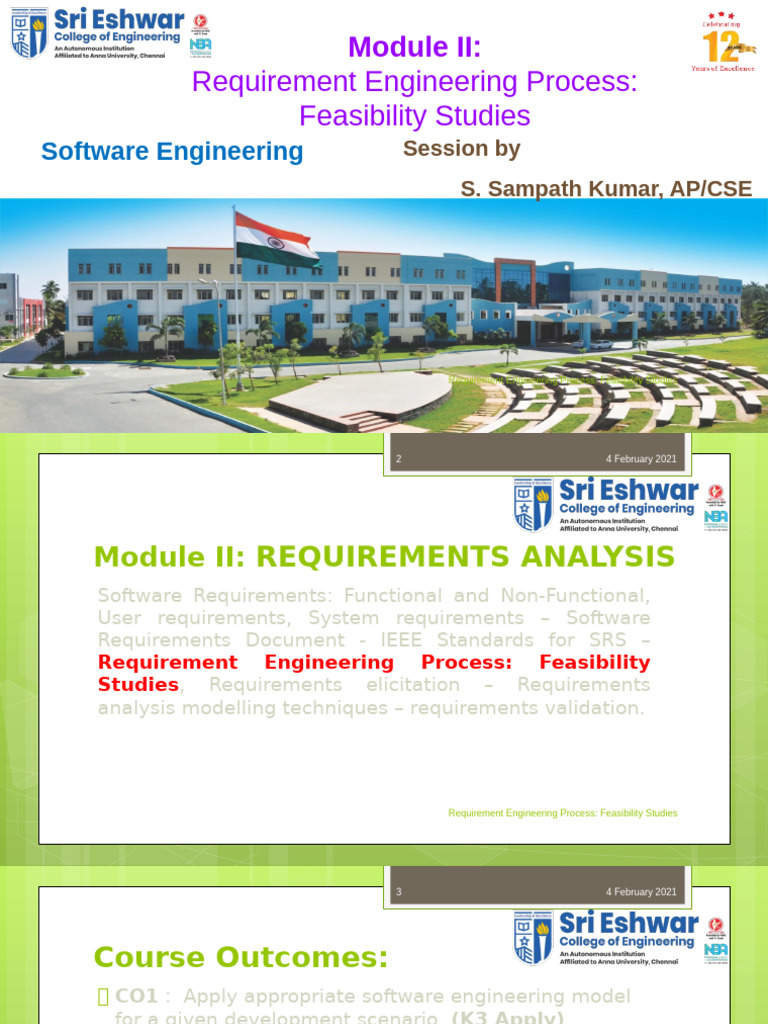Feasibility Studies in Requirement Engineering | PDF | Feasibility ...