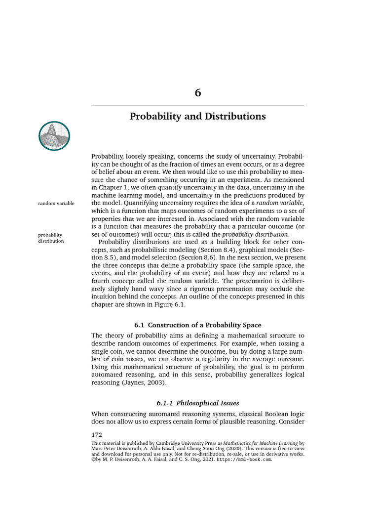 Math - ML Trang 6 | PDF | Probability Distribution | Random Variable