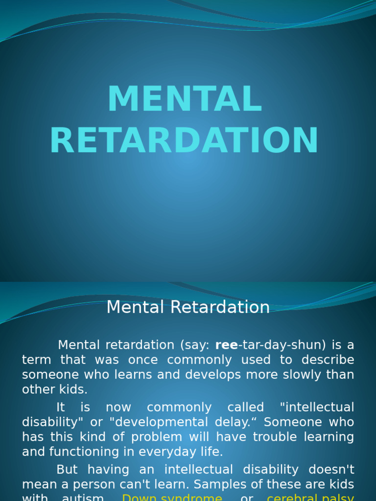 Understanding Intellectual Disabilities Causes | PDF | Intellectual ...